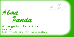 alma panda business card